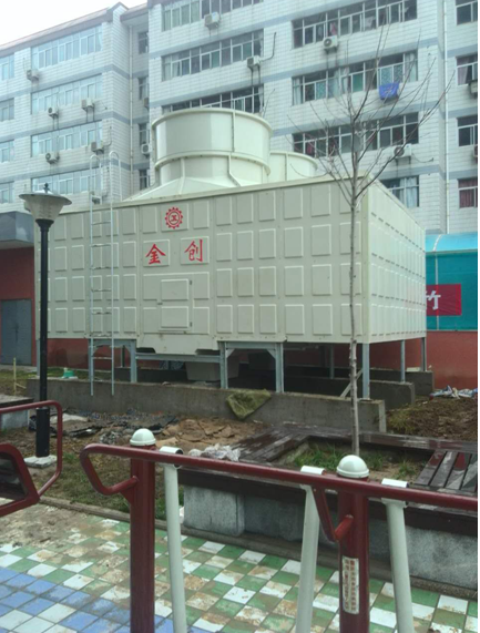 賀寶雞花旗國(guó)際酒店有限公司金創(chuàng)超靜音型冷卻塔安裝峻工